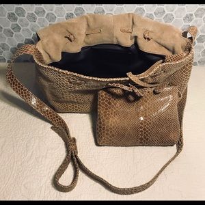 Sharif reptile print crossbody